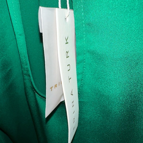 NWT TRINA TURK Alice Draped Satin One-Shoulder Drop Top - Picture 6 of 6